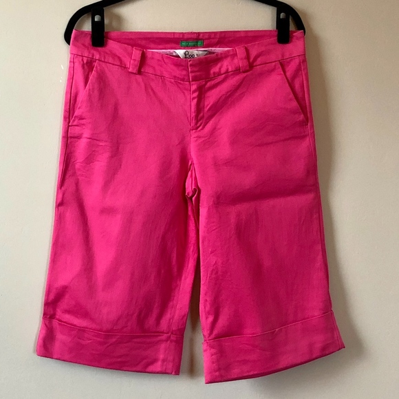 Lilly Pulitzer Pants - Lilly Pulitzer Palm Beach Fit Pink Cuff Shorts - 8